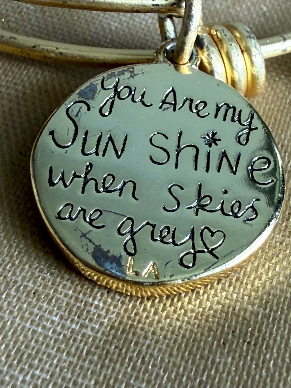 Gold Sunburst Charm Bangle Bracelet - Women Jewelry